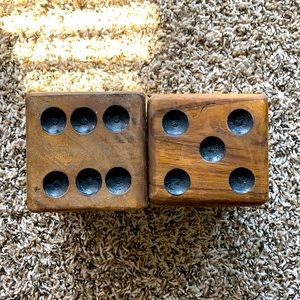 Giant Wooden Set of Dice